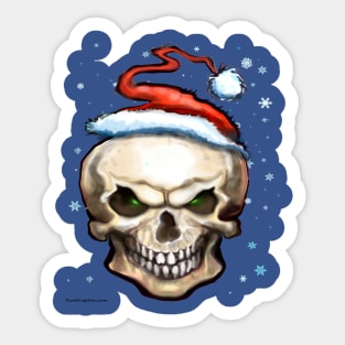 Christmas Skull Sticker